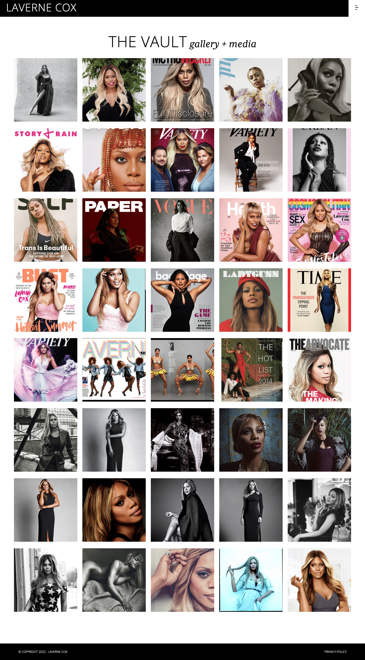 Laverne Cox The Vault gallery + media page.