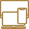 outline of overlapping laptop, phone, and monitor