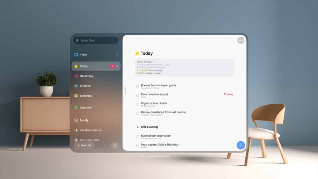 things productivity interface